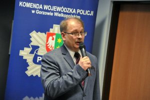 Lekcja historii o Zbrodni Katyńskiej w lubuskiej Policji - uczestnicy szkolenia