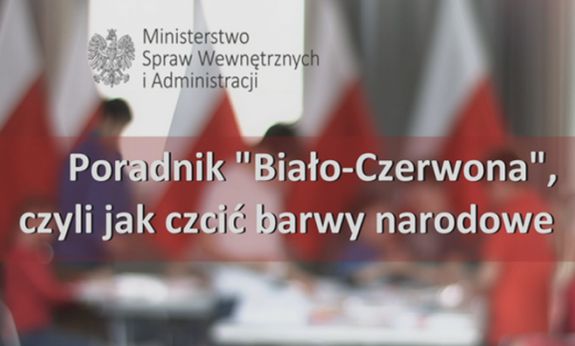 napis: Zobacz jak czcić barwy narodowe