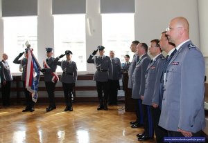 Uroczystość wprowadzenia Komendanta Wojewódzkiego Policji w Katowicach nadinsp. Tomasza Trawińskiego