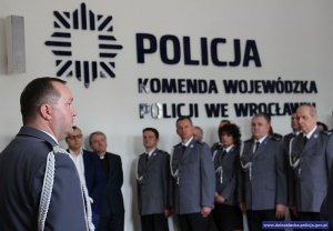 Uroczystość wprowadzenia Komendanta Wojewódzkiego Policji w Katowicach nadinsp. Tomasza Trawińskiego