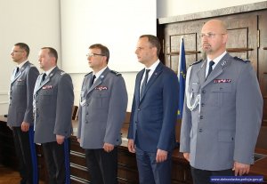 Uroczystość wprowadzenia Komendanta Wojewódzkiego Policji w Katowicach nadinsp. Tomasza Trawińskiego