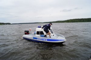 Rajd łodzią służbową