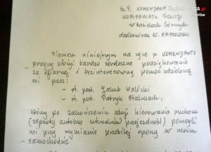 podziękowanie dla policjantów