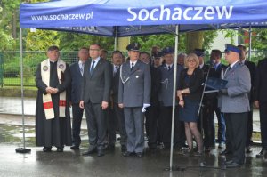 Uroczyste wmurowanie aktu erekcyjnego pod nową siedzibę komendy w Sochaczewie