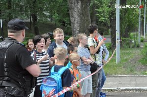 Policjanci oddziału dla dzieci niesłyszących