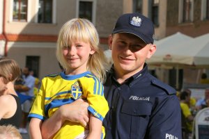 policjanci zabezpieczali mecz rozgrywany w ramach UEFA EURO U21 w Lublinie