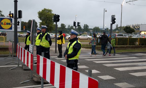 Policjanci czuwali nad bezpieczeństwem podczas ostatniego meczu UEFA EURO U21