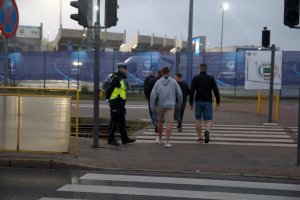 Policjanci czuwali nad bezpieczeństwem podczas ostatniego meczu UEFA EURO U21