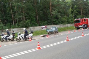 symulacja wypadku drogowego i akcji ratowniczej