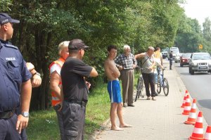 symulacja wypadku drogowego i akcji ratowniczej