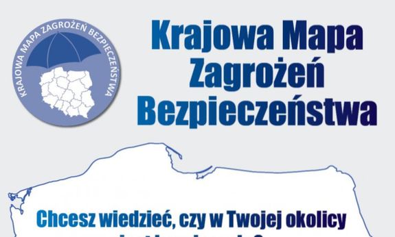 Plakat informujący o Krajowej Mapie Zagrożeń Bezpieczeństwa