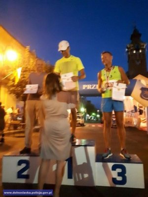 Wrocławski policjant na podium