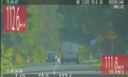 obraz z wideorejestratora  - przekroczenie prędkości w obszarze zabudowanym