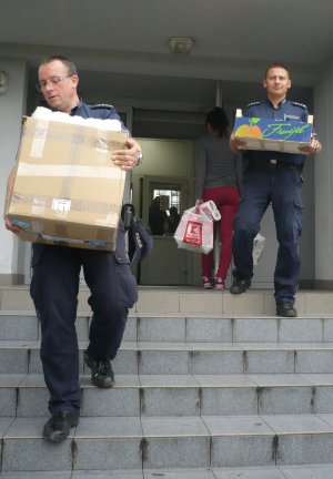 Policjanci z bydgoskich Wyżyn na rzecz poszkodowanych z gminy Sośno