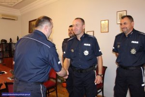 Spotkanie komendantów wojewódzkich ze zwycięzcami w Ogólnopolskim Finale XVII Kynologicznych Mistrzostw Policji