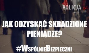 Napis Jak odzyskać skradzione pieniądze na rozmytym tle