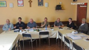 St. asp. Adam Rogala podczas narady służbowej