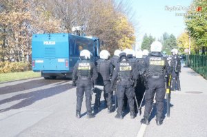 Policyjne zabezpieczenie meczu w Jastrzębiu-Zdroju