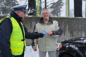 policjanci z Wydziału Ruchu Drogowego KWP zs. w Radomiu podczas akcji