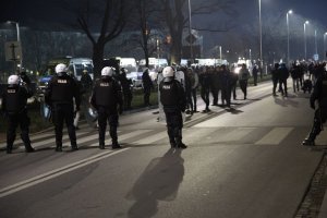 Małopolscy policjanci zabezpieczali mecz derbowy pomiędzy Cracovią a Wisłą