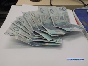 zabezpieczone fałszywe banknoty