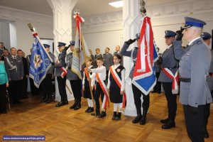 Uroczyste odsłonięcie tabliczek upamiętniających policjantów, którzy ponieśli śmierć na służbie