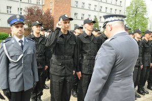 Uroczystość ślubowania nowo przyjętych policjantów