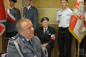 Policjanci podczas uroczystości.