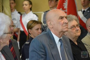 Policjanci podczas uroczystości.