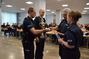 W Komendzie Wojewódzkiej Policji w Katowicach odbyły się Wojewódzkie Eliminacje do VI Ogólnopolskich Zawodów Ratowników Policyjnych z Kwalifikowanej Pierwszej Pomocy.