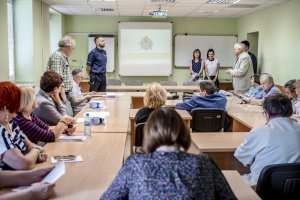 Spotkanie Komendanta Miejskiego Policji w Łodzi z pracownicami banku