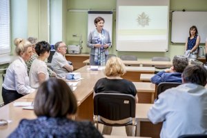 Spotkanie Komendanta Miejskiego Policji w Łodzi z pracownicami banku