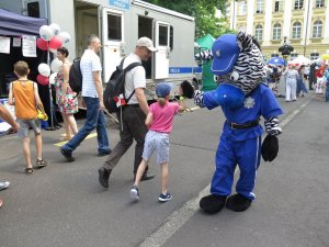 Stoisko Komendy Głównej i Stołecznej Policji popularne podczas Dnia Dziecka w Kancelarii Premiera