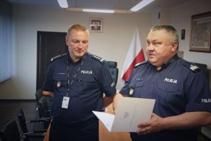 Komendant Wojewódzki  Policji nagrodził policjantów z Myślenic za akcję ratunkową