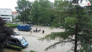 policjanci w trakcie zawodów