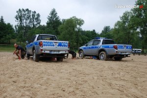 policjanci w trakcie zawodów