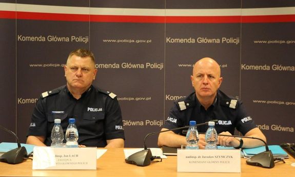 Komendant Główny Policji, nadinsp.  Jarosław Szymczyk oraz Zastępca Komendanta Głównego, nadinsp. Jan Lach