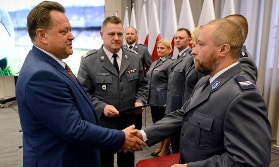 Wiceminister podziękował policjantom - spottersom