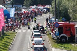 Policjanci zabezpieczali Puchar Świata w skokach narciarskich w Wiśle