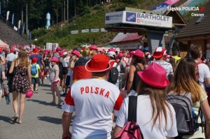 Policjanci zabezpieczali Puchar Świata w skokach narciarskich w Wiśle