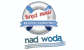 Logo akcji informacyjno-edukacyjnej &quot;Kręci mnie bezpieczeństwo nad wodą&quot;.