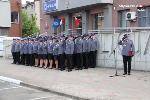 uroczystości w Komendzie Powiatowej Policji w Będzinie