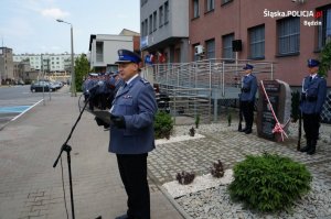 uroczystości w Komendzie Powiatowej Policji w Będzinie