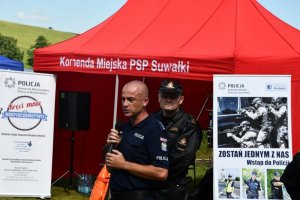 symulowana akcja pościgowa podlaskiej Policji, Państwowej Straży Pożarnej i Wodnego Ochotniczego Pogotowia Ratunkowego