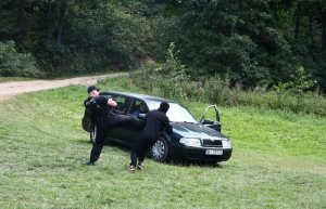 symulowana akcja pościgowa podlaskiej Policji, Państwowej Straży Pożarnej i Wodnego Ochotniczego Pogotowia Ratunkowego