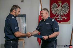 Spotkanie Komendanta Lacha z policjantami pełniącymi służbę za granicą