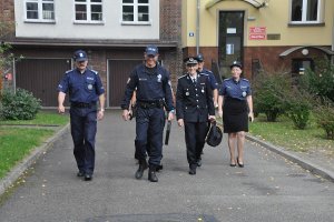 Francuska delegacja na terenie Szkoły Policji.