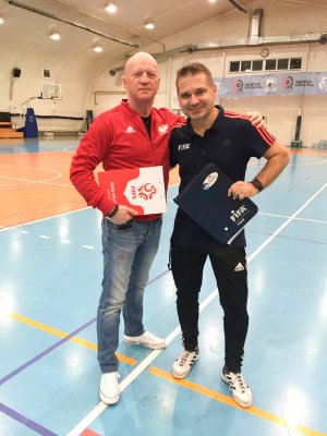 Reprezentacja Policji - mecz z pierwszoligową drużyną futsalową AZS