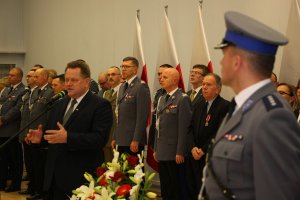 Uroczysta zbiórka z okazji 100. rocznicy odzyskania Niepodległości oraz Dnia Służby Cywilnej