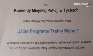 Tyska komenda liderem programu „Trafny Wybór”